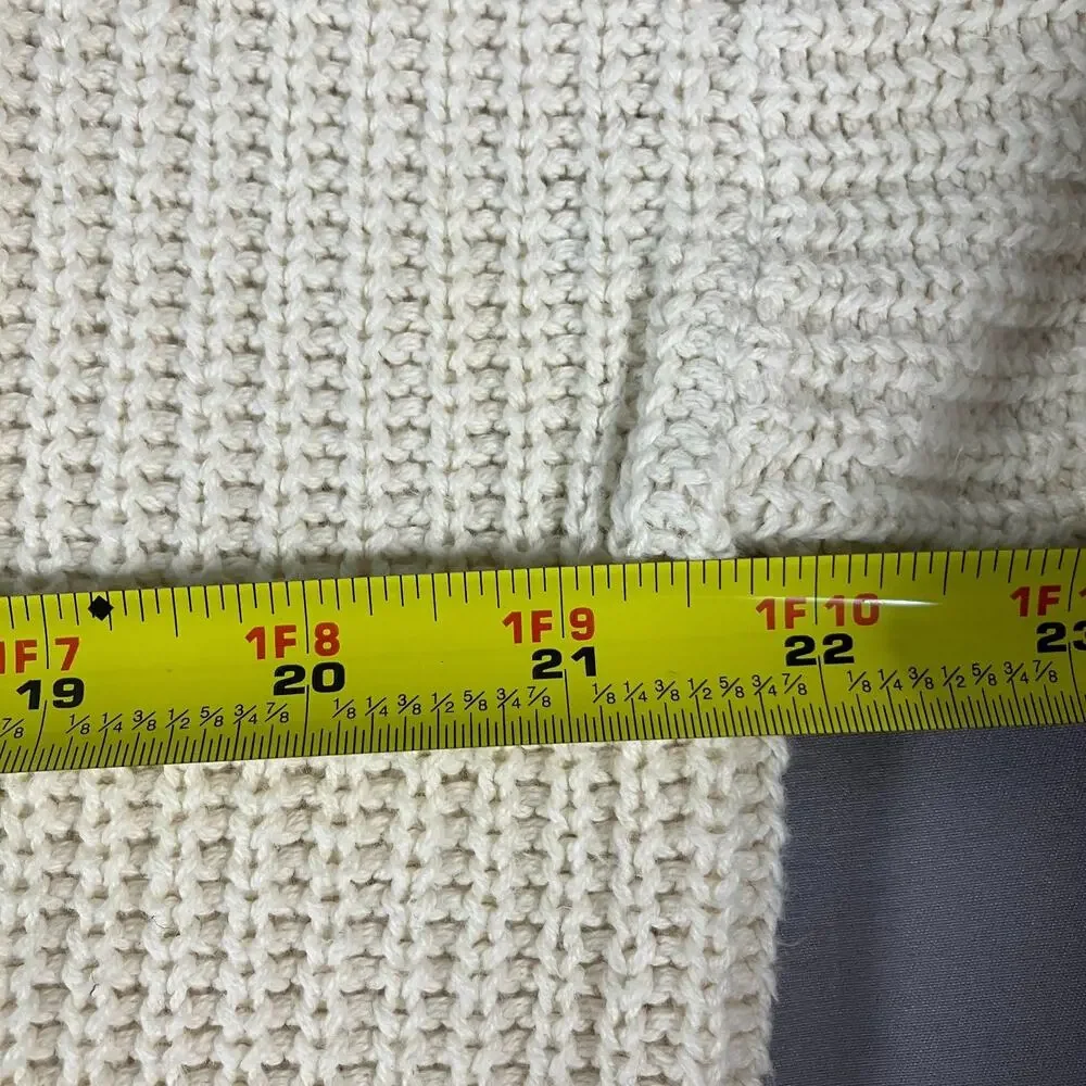 Harvard The Coop Sweater Men’s Large Cream Cotton‎ Crewneck Made in USA College